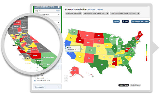 Prospector+ Heat Map right arrow